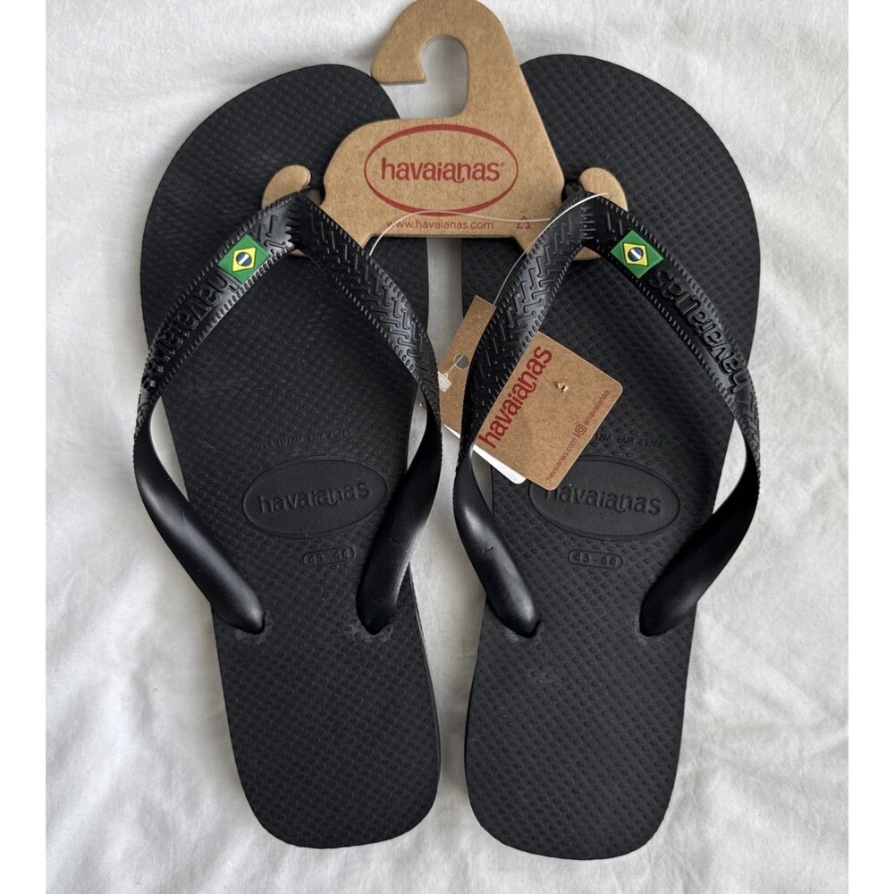 Havaianas Mens Black Flip Flops Men’s Size 11/12